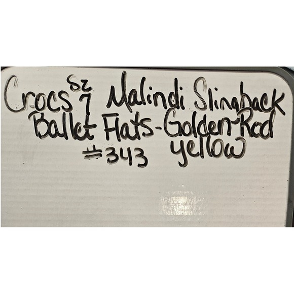 Crocs Malindi‎ Ballet Flats Mustard Yellow Shoes Comfort Lightweight Sz 7 #343 - Picture 10 of 10